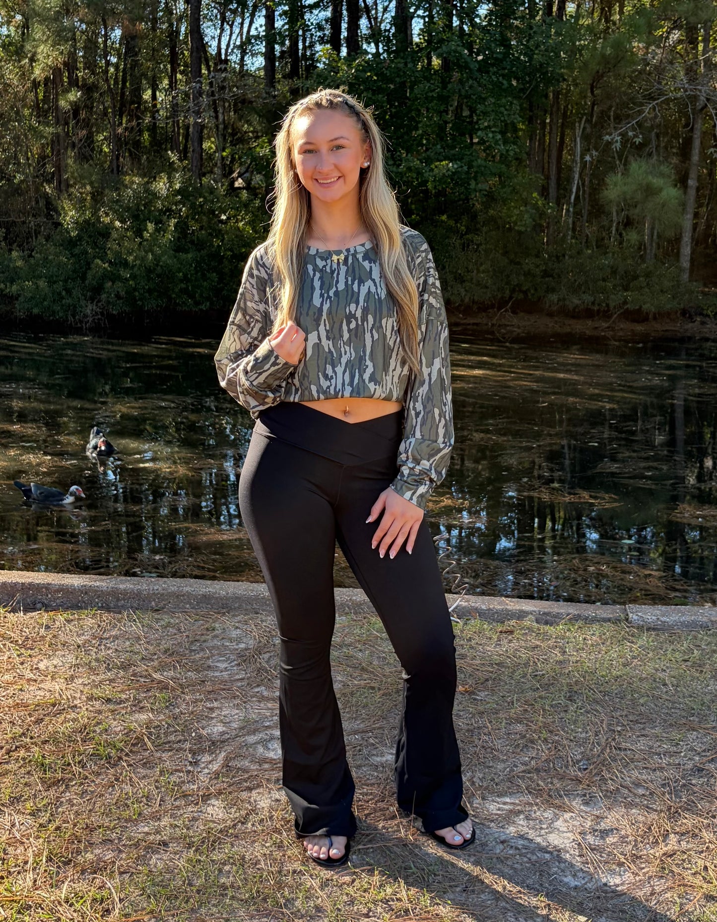 Crossover Flare Leggings-DEALS