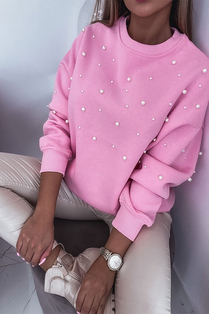 Pretty in Pearls Pink Sweater-Valentines