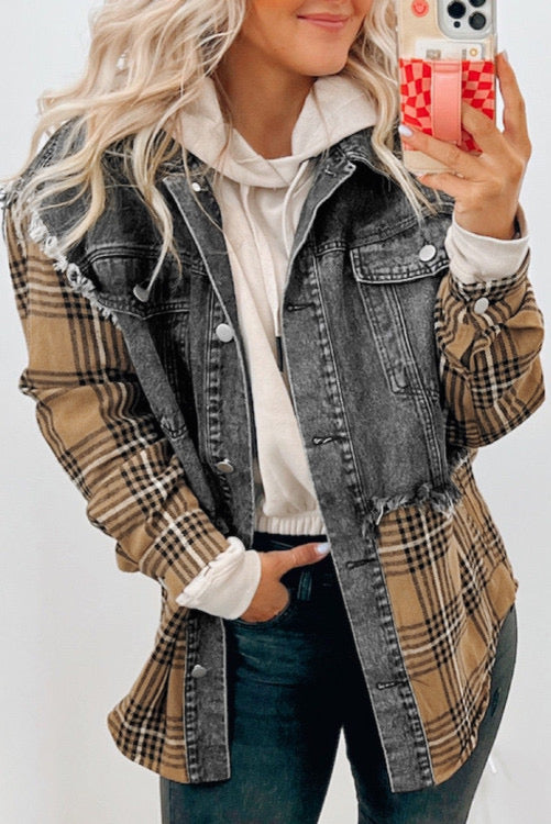 Plaid Distressed Flannel- PC