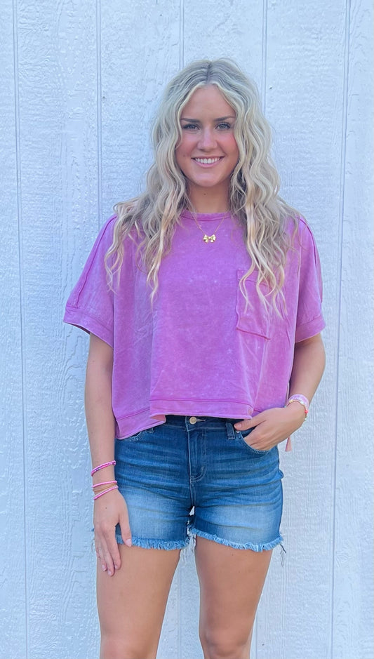 Violet Acid Wash Crop-DEALS