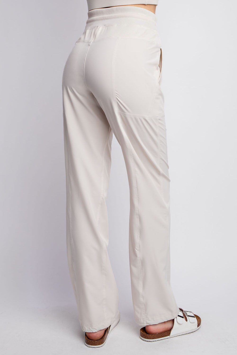 Mid Rise Cream Wind Pants-DEALS