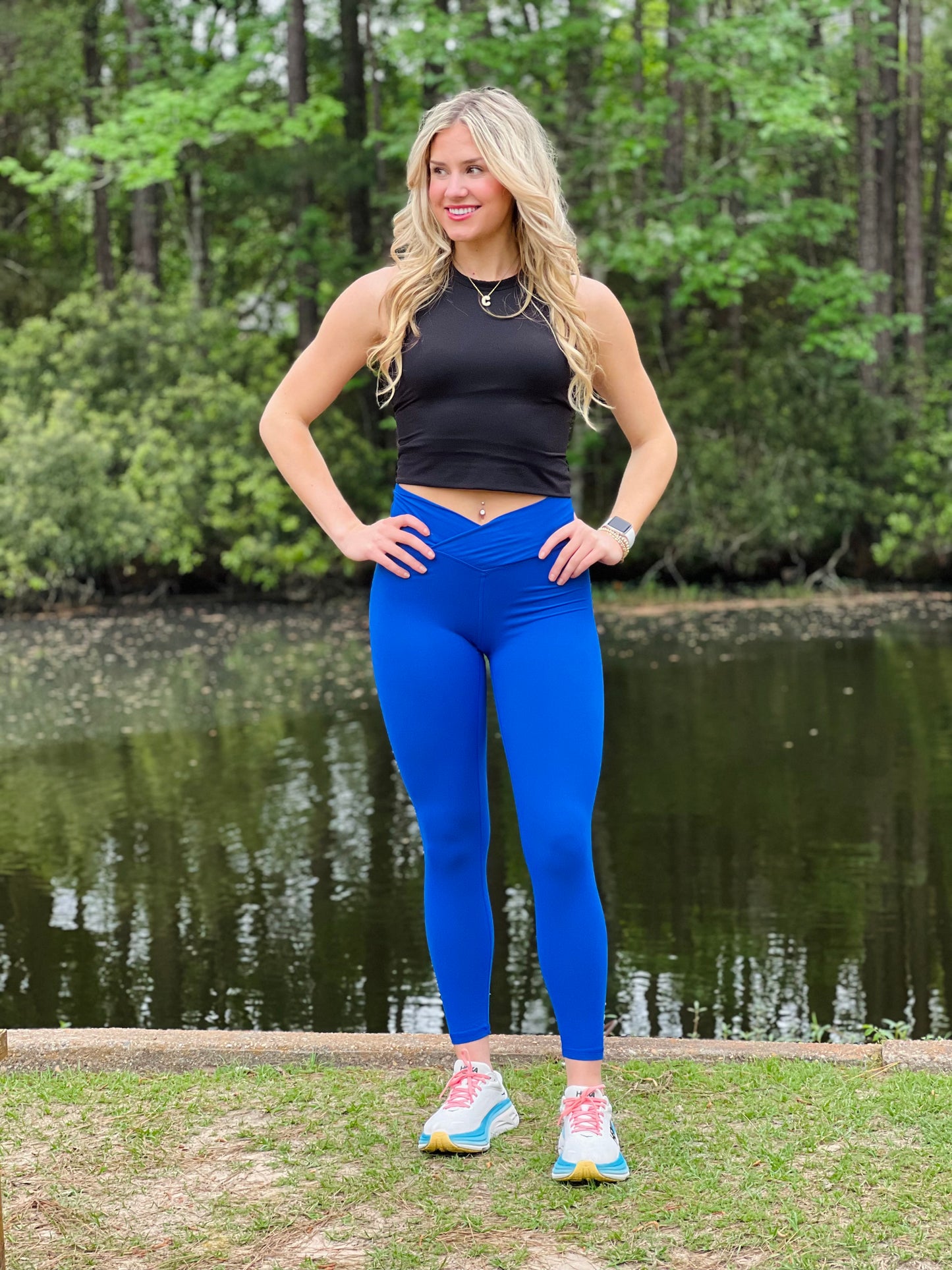Royal Blue V Waist Butter Soft Leggings-DEALS