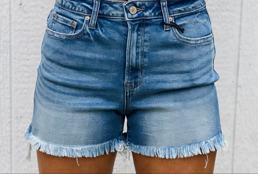 Zenana Frayed Denim Shorts-DEALS