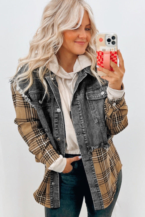 Plaid Distressed Flannel- PC