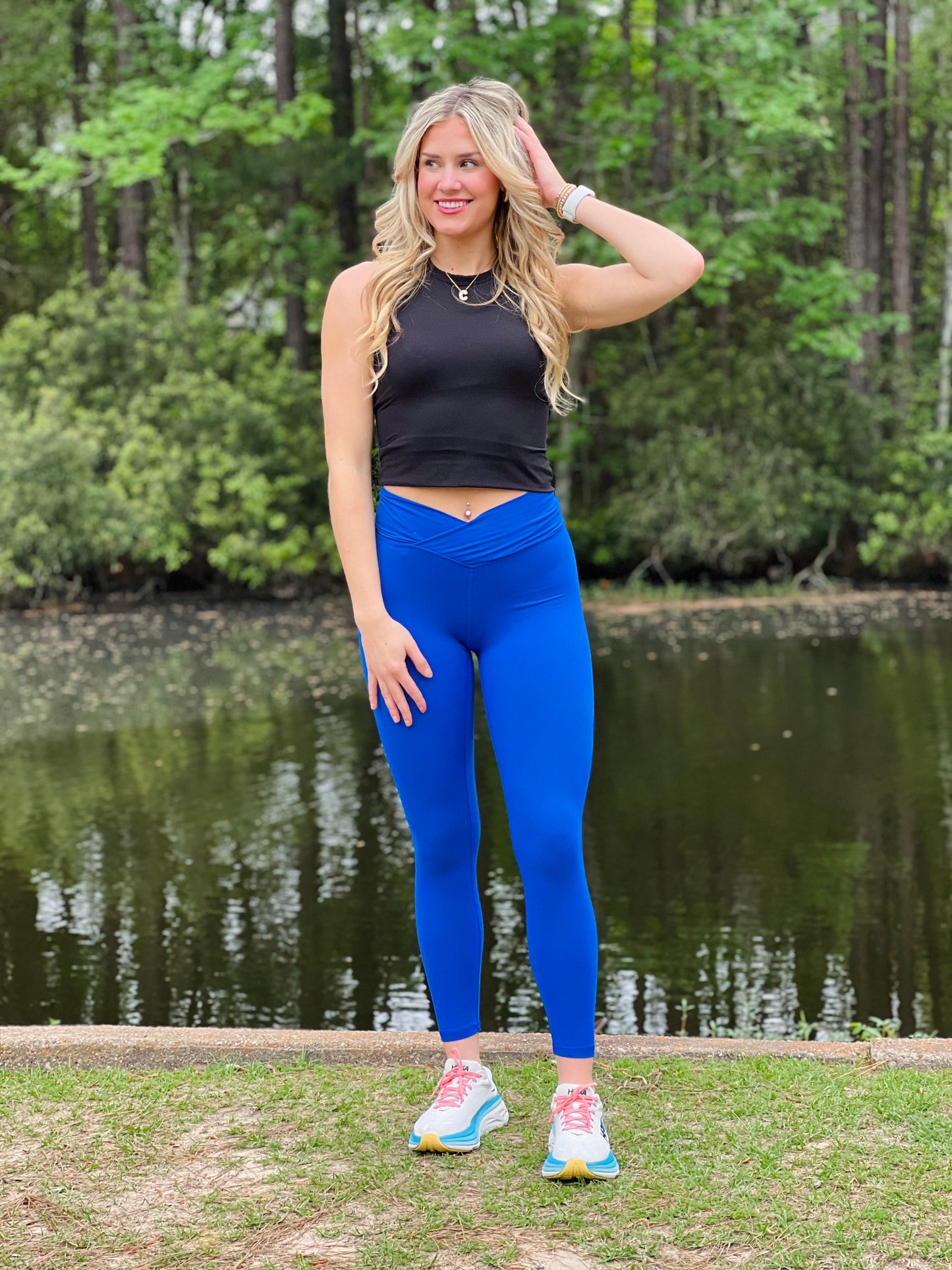 Royal Blue V Waist Butter Soft Leggings-DEALS
