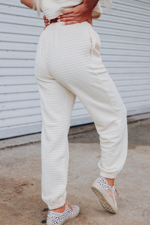 Textured jogger set- PC