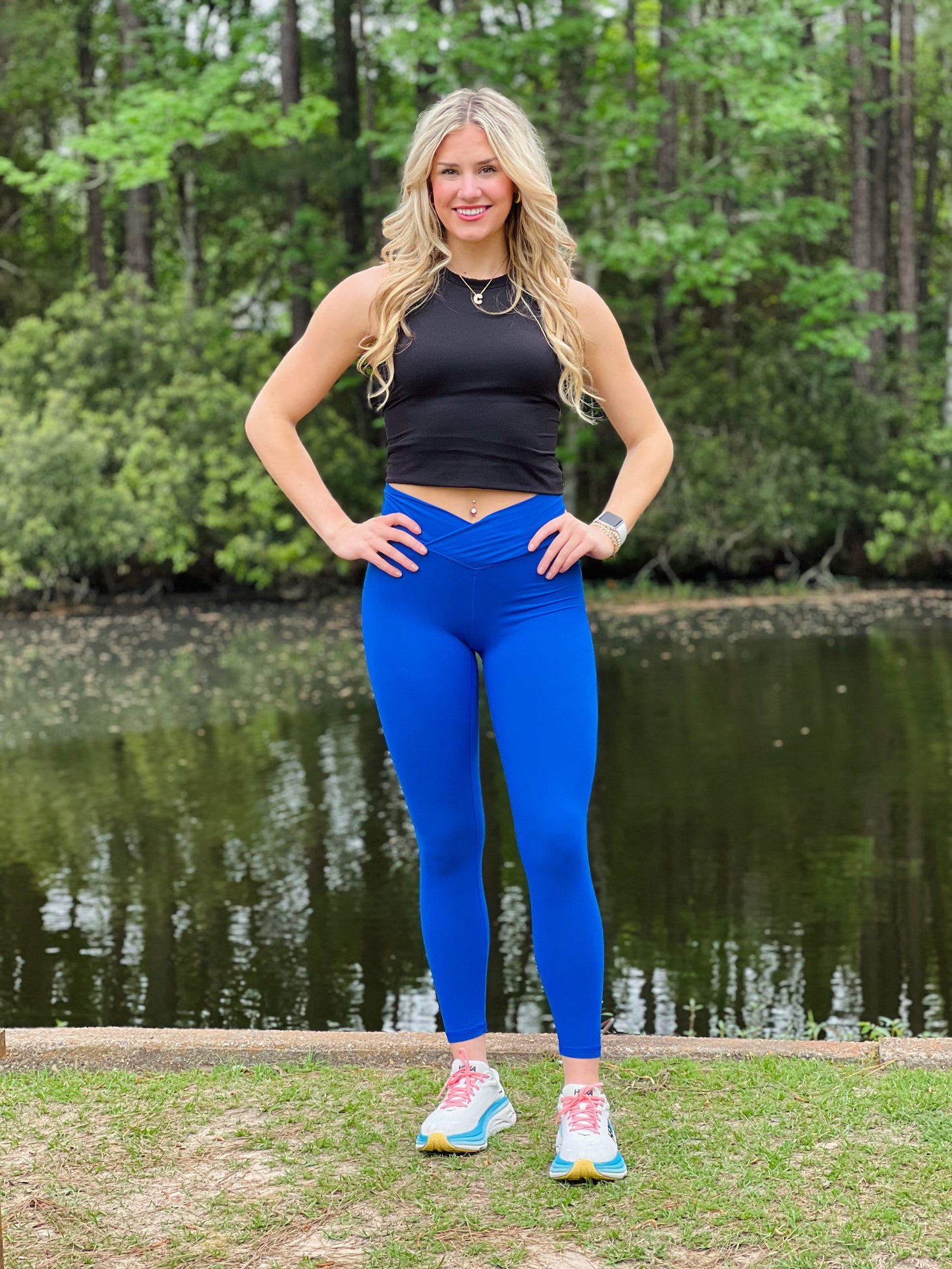 Royal Blue V Waist Butter Soft Leggings-DEALS
