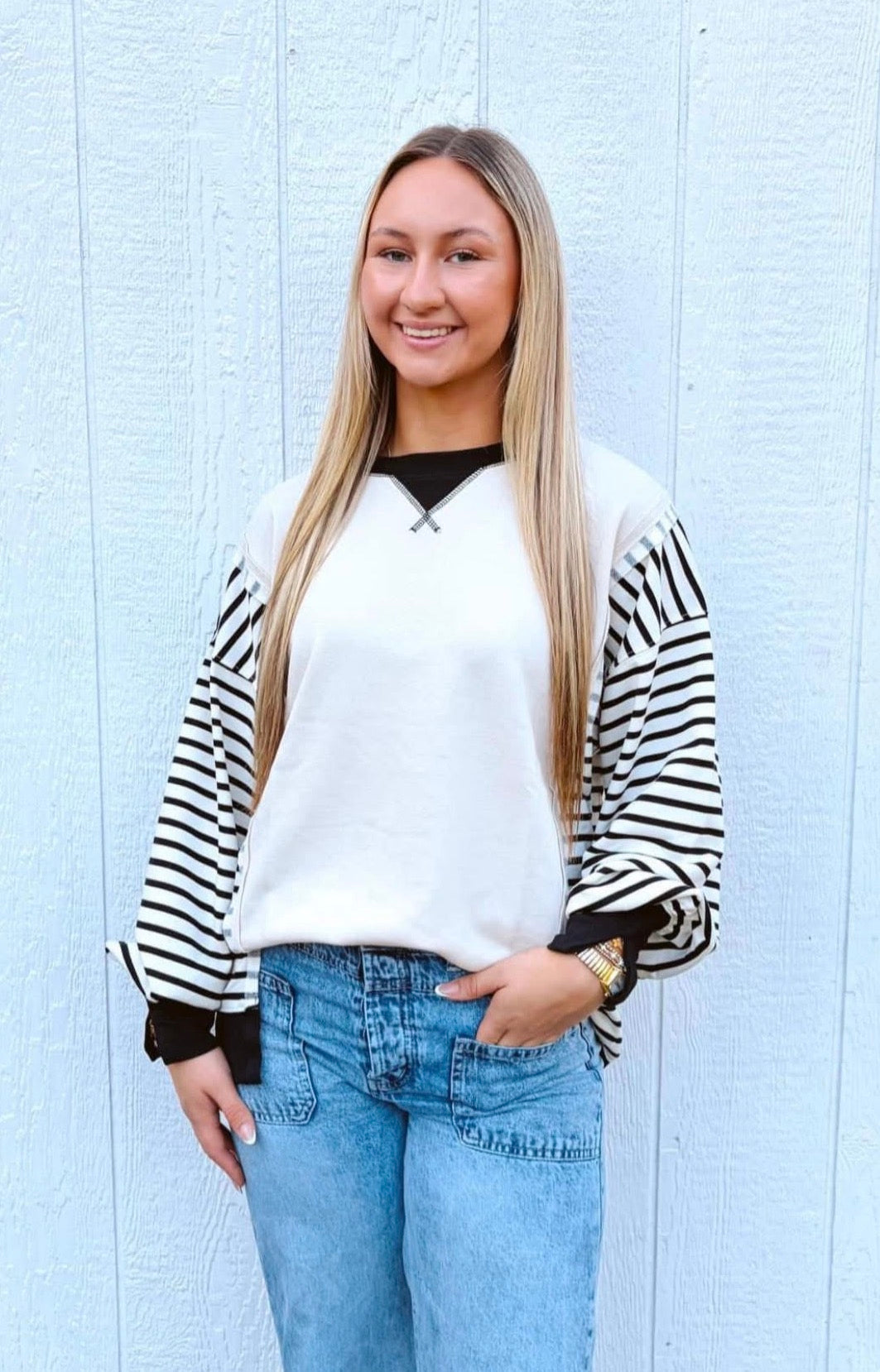Simply Striped Sweatshirt