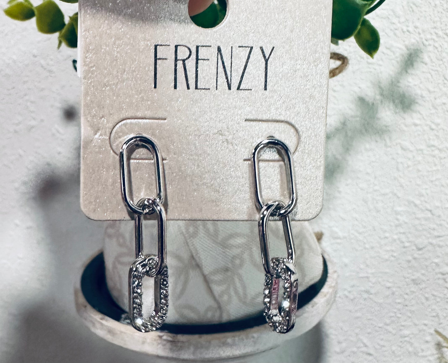 Silver Paperclip Earrings