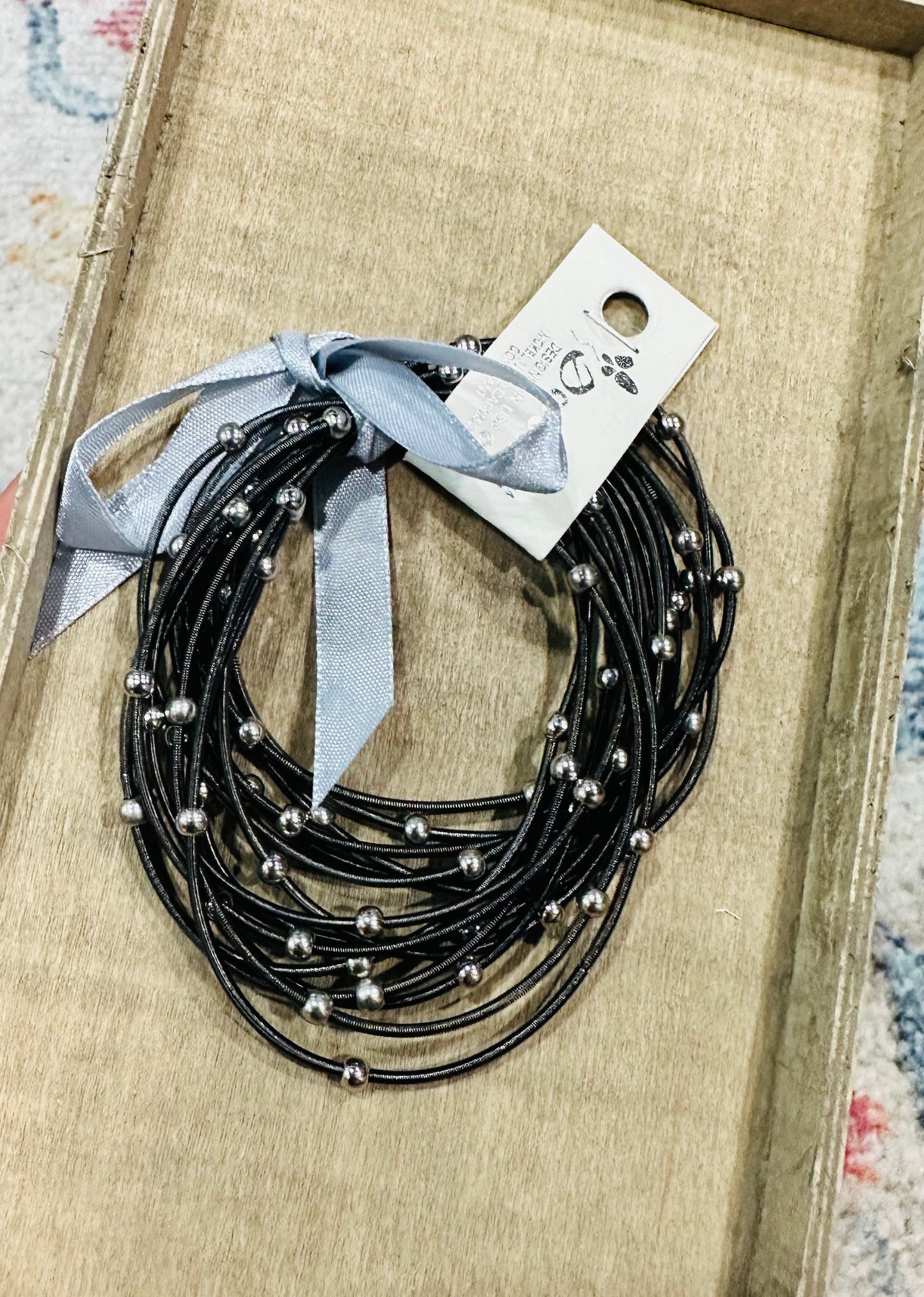 Gunmetal Bangle Bracelet
