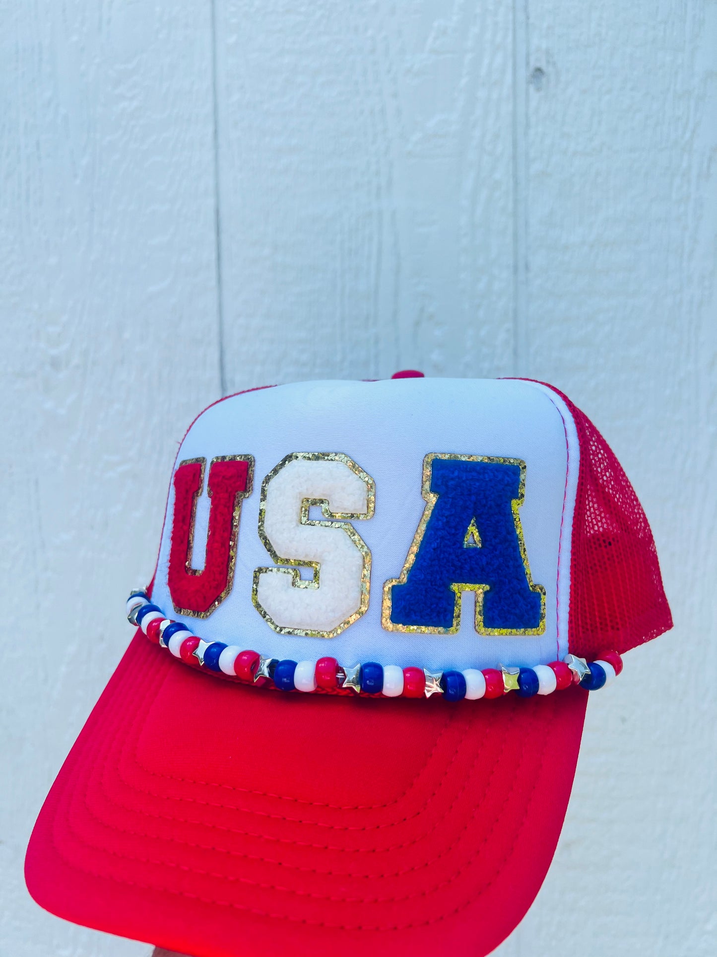 USA Trucker Red Trucker Hat