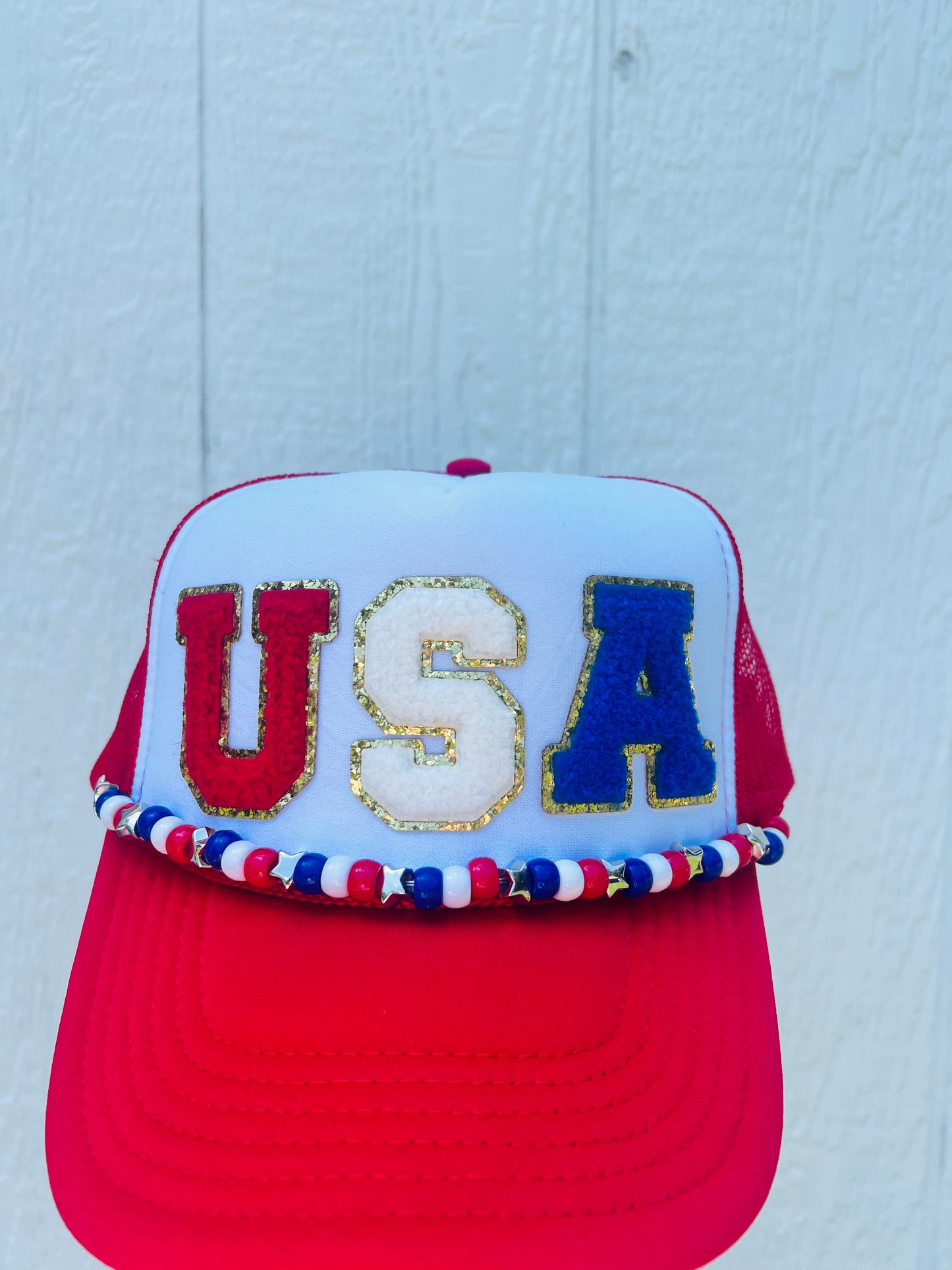 USA Trucker Red Trucker Hat