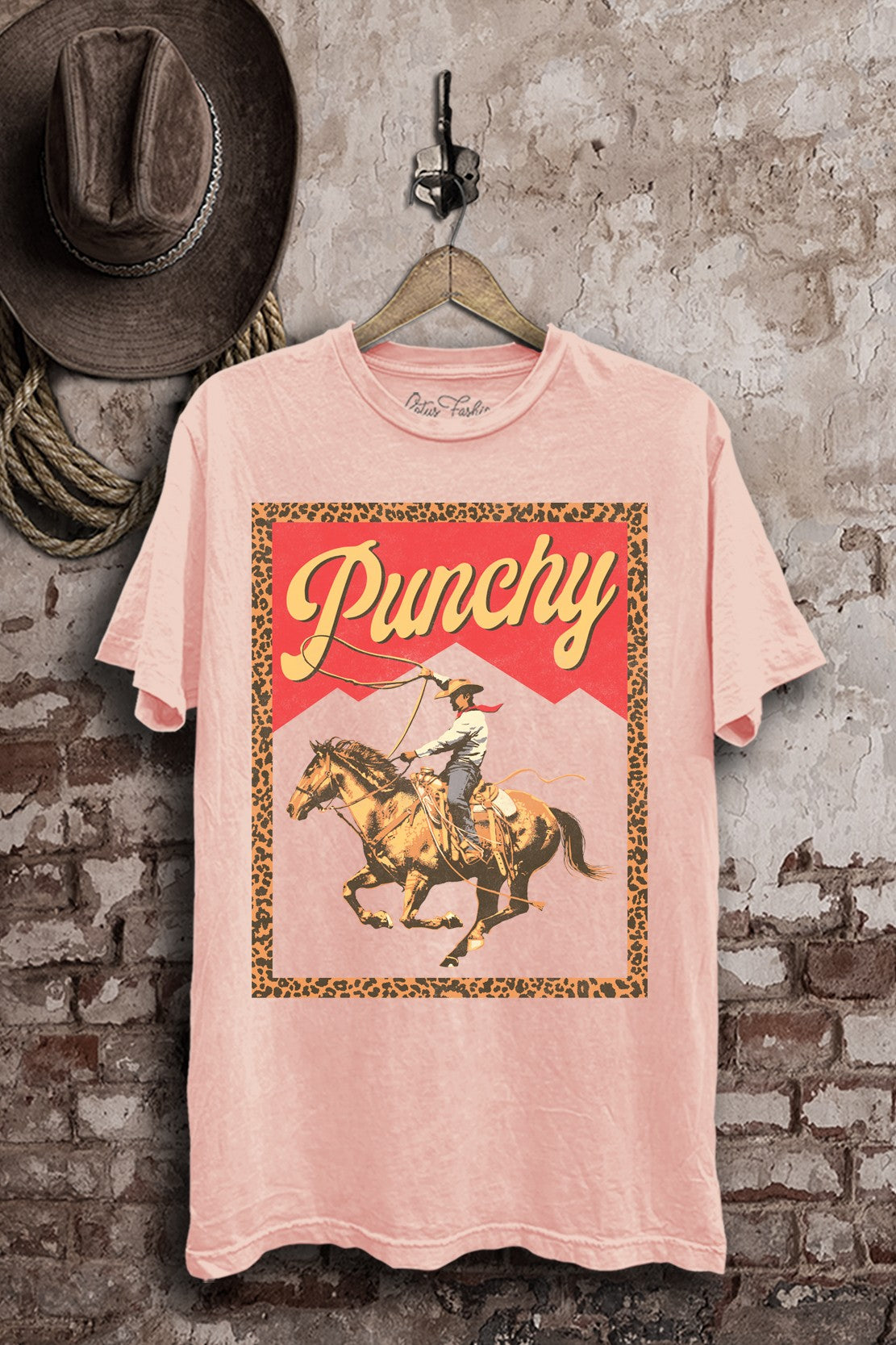 Punchy Mineral Wash Graphic Tee-PO