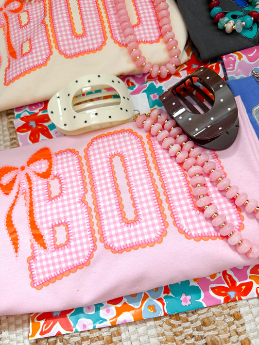Gingham Lace Boo