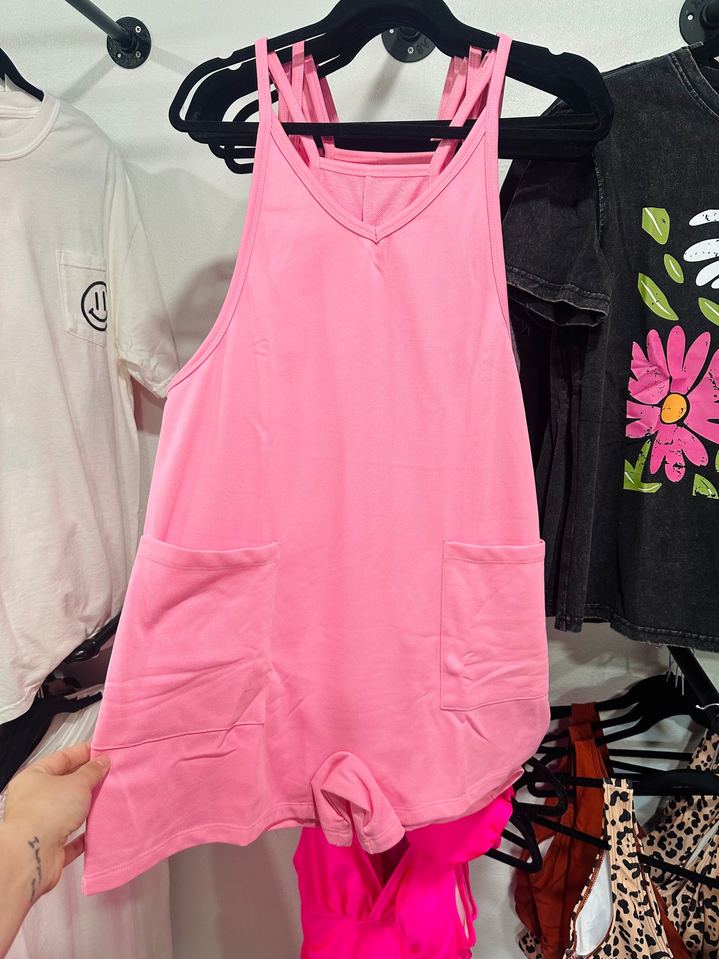 Bubblegum Flowy Romper- DEALS