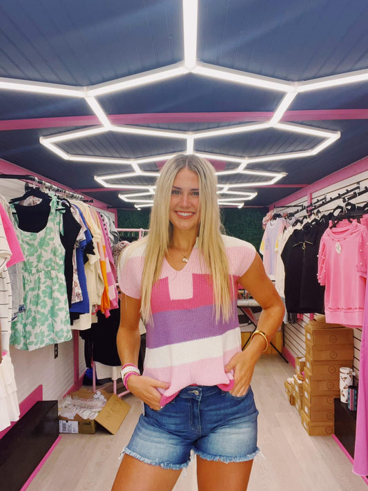 Pretty in Pastels Knit Top-DEALS