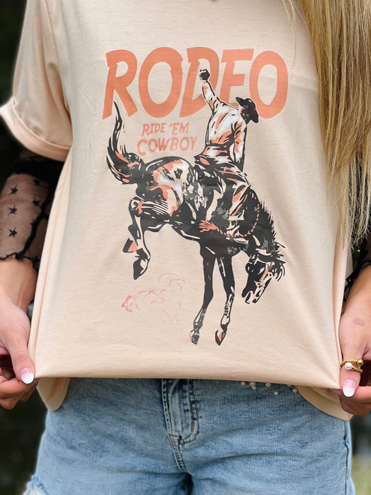 Ride Em Cowboy Graphic Tee-DEALS