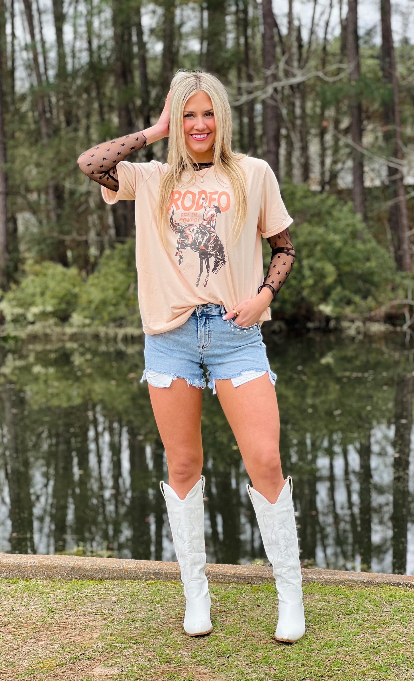 Ride Em Cowboy Graphic Tee-DEALS