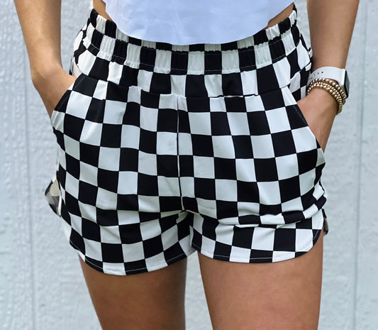 Comfy Queen Checkered Shorts-DEALS