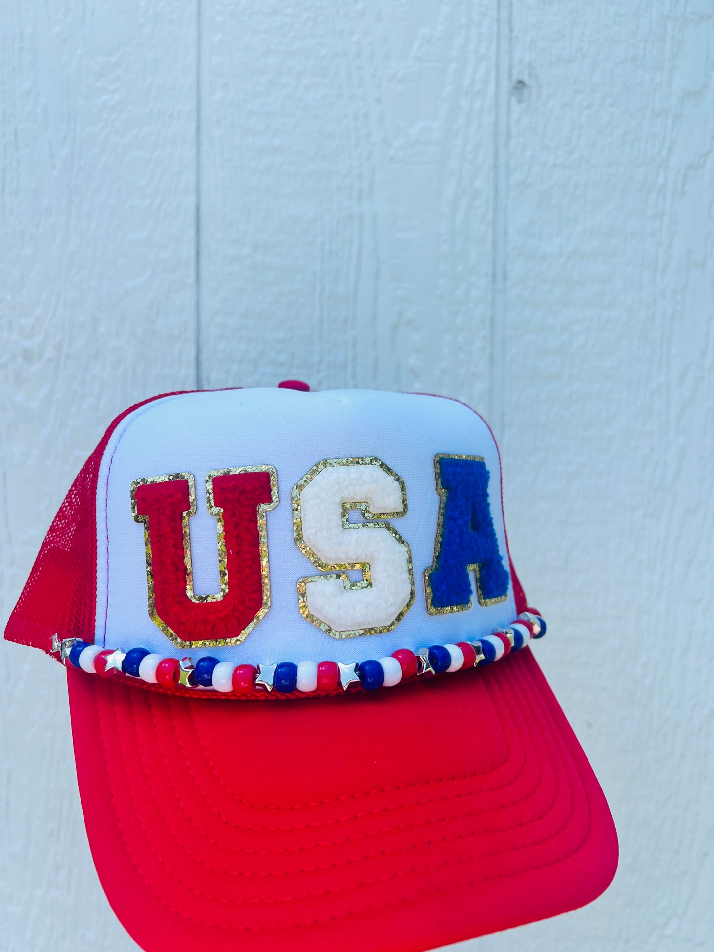 USA Trucker Red Trucker Hat