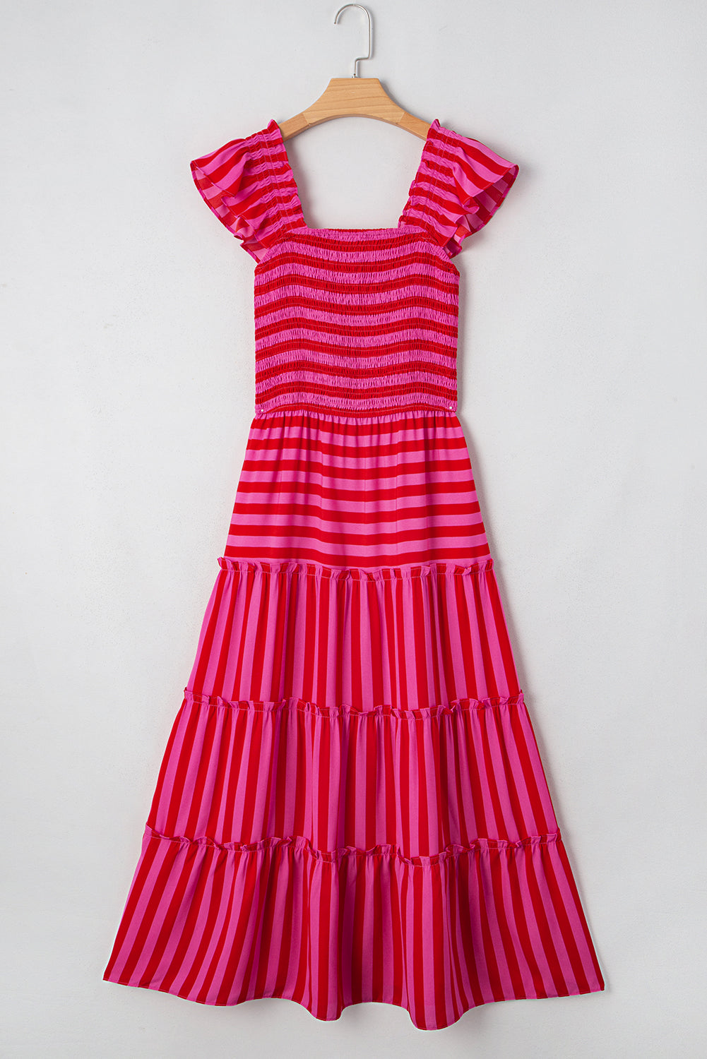 Rose Striped Smocked Maxi RTS