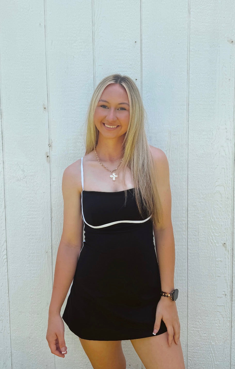 Bonded Athletic Dress-Black
