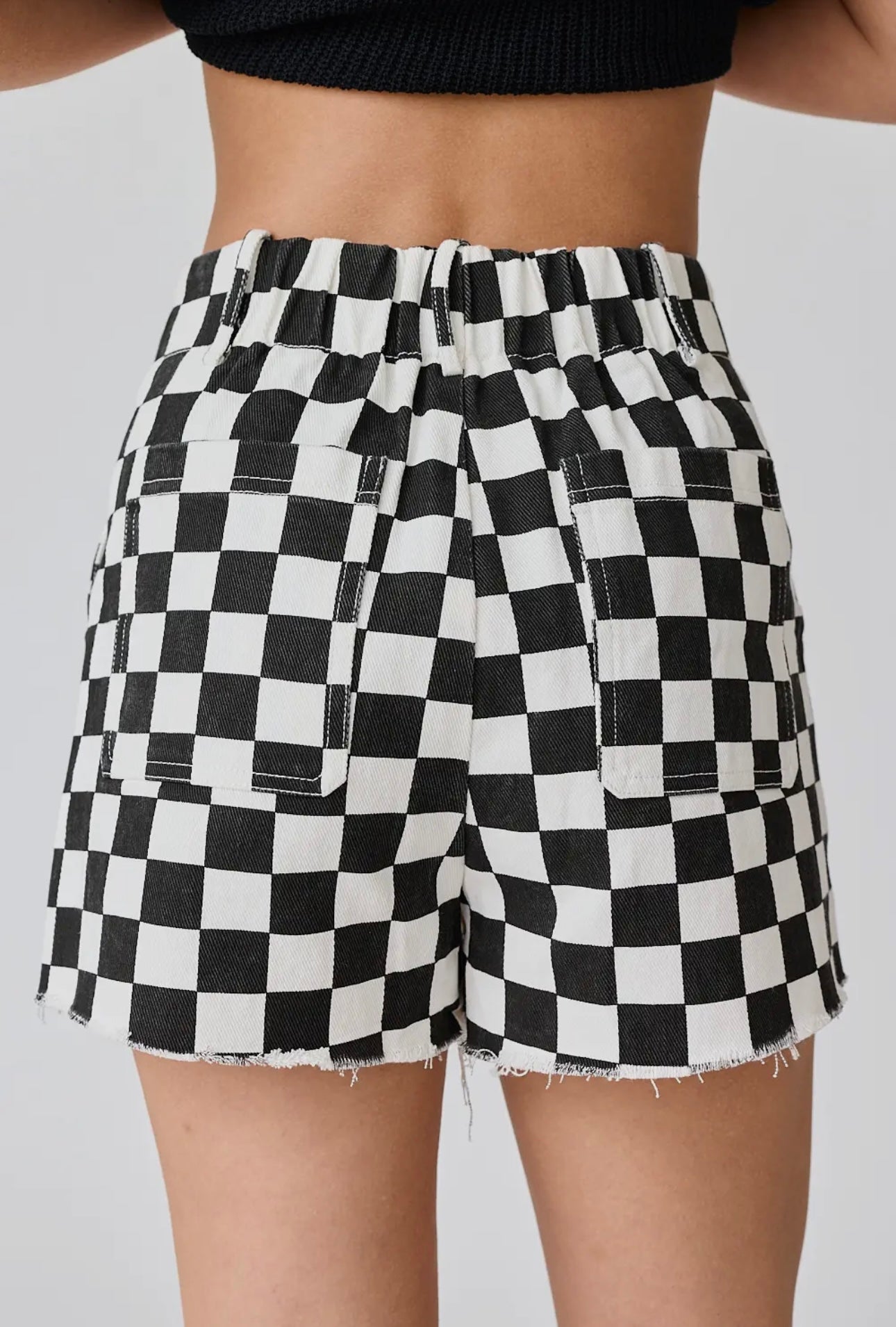 Checkin’ Out Checkered Shorts- DEALS