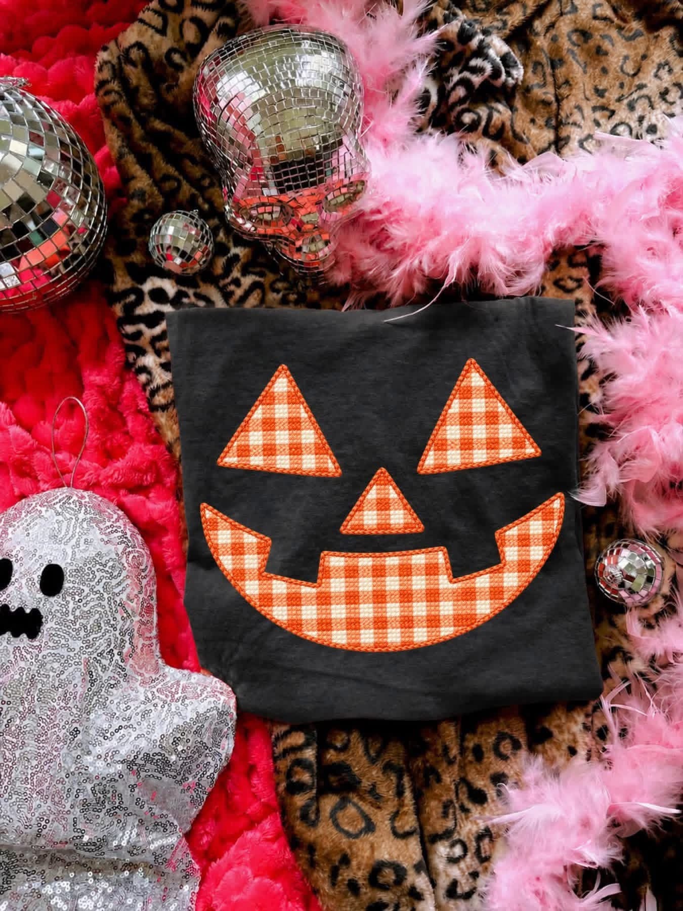 Gingham Jack O Lantern