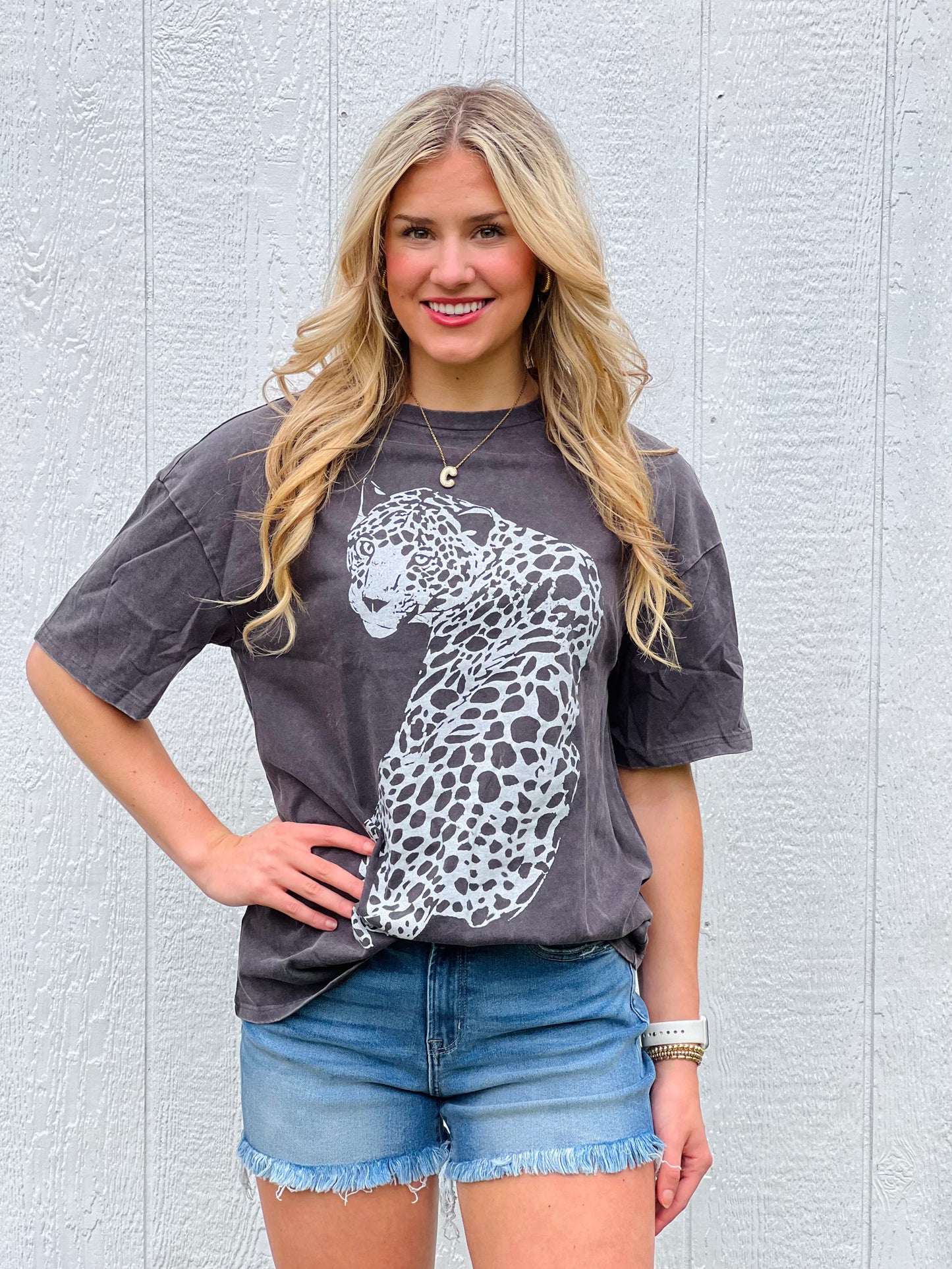 Acid Wash Tiger Tee-Deals