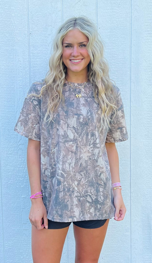 Dark Wash Camo Tee-DEALS