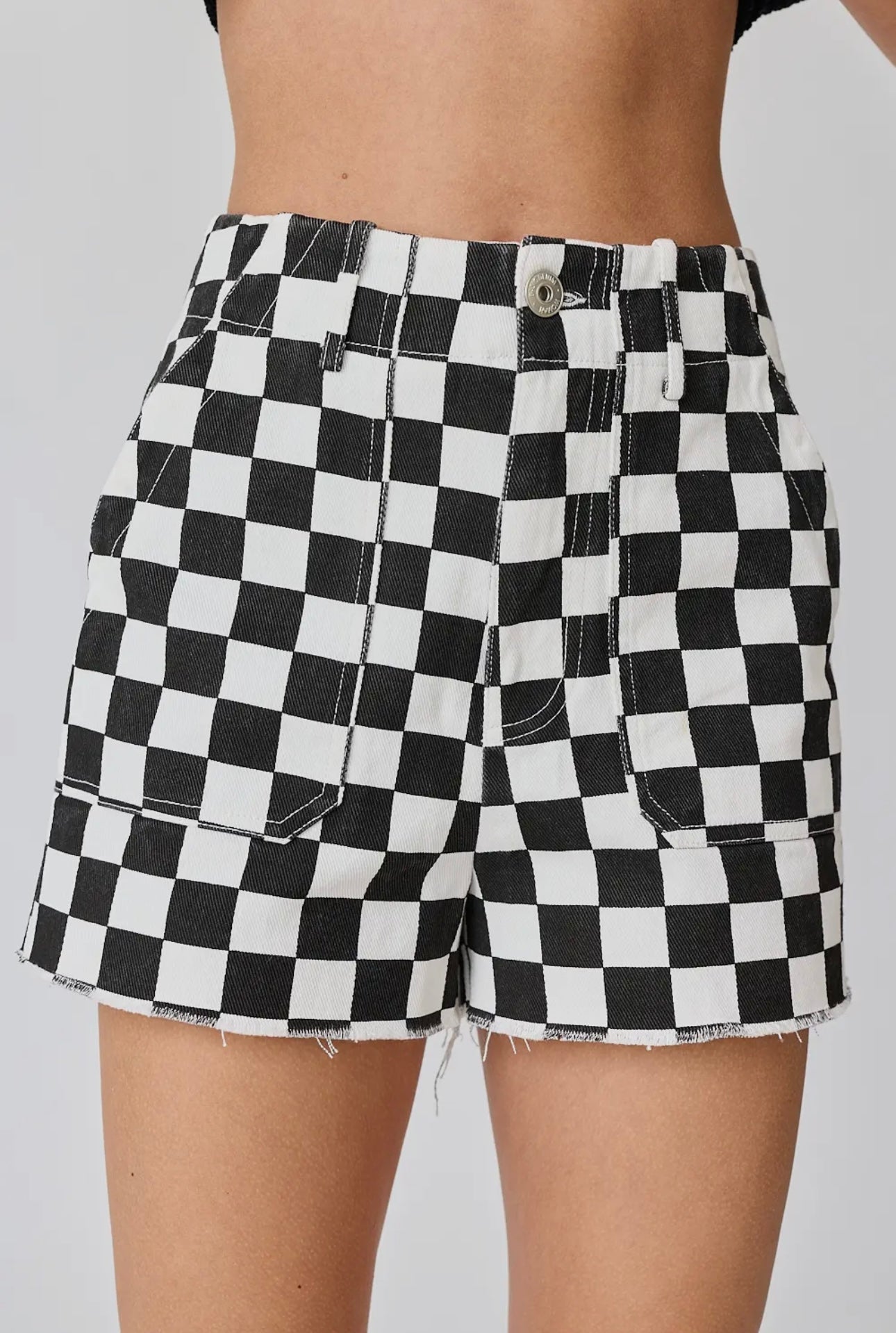 Checkin’ Out Checkered Shorts- DEALS