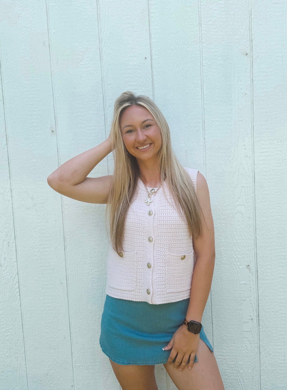 Blush Hour Knit Vest