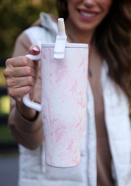 Pink Camo Babe Tumbler-HOME