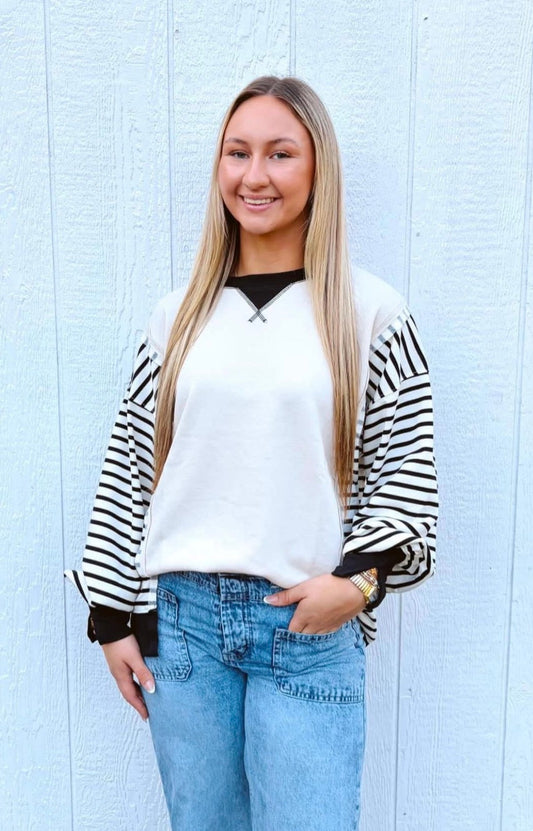 Simply Striped Sweatshirt