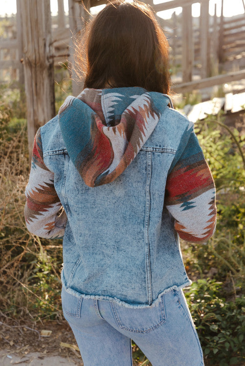 Aztec Denim Jacket-PO