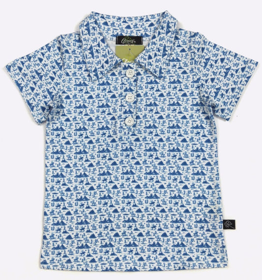 Blue Cowboy Polo-KIDS
