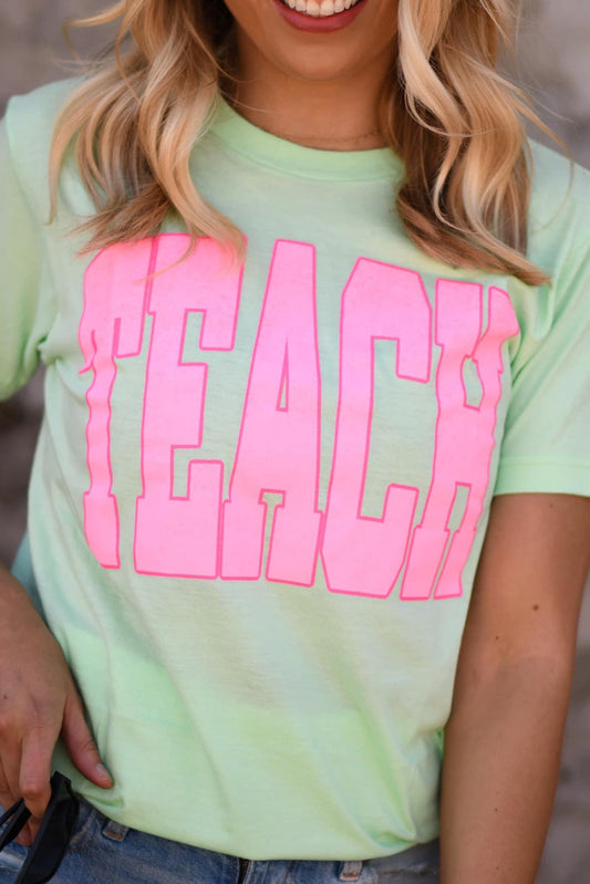 Neon Teach Tee-DEALS