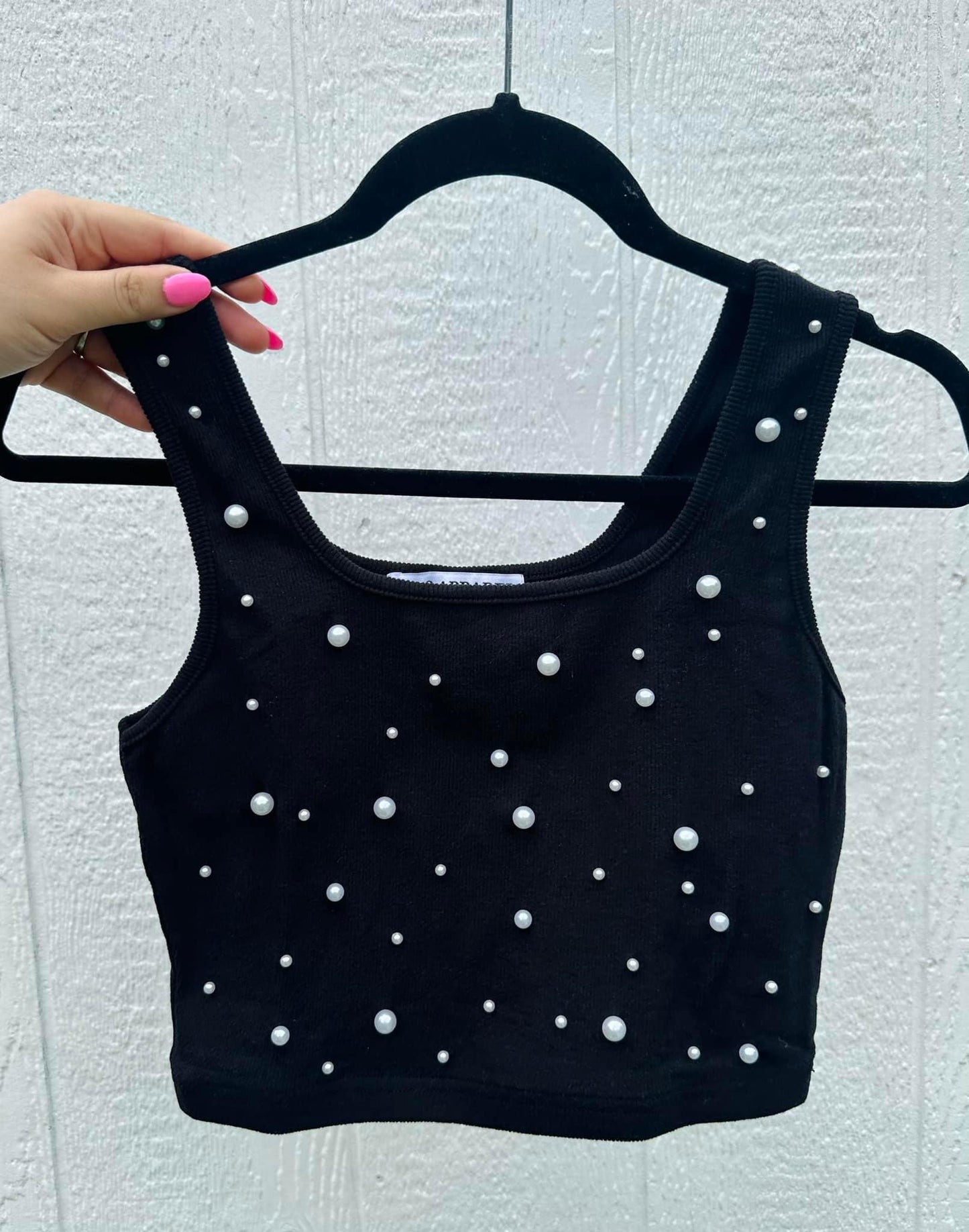 Pearl Cropped Tank-DEALS