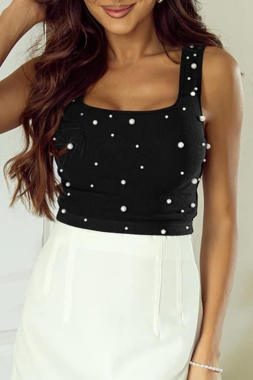 Pearl Cropped Tank-DEALS