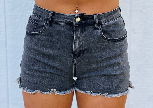 Black Jean Shorts-DEALS