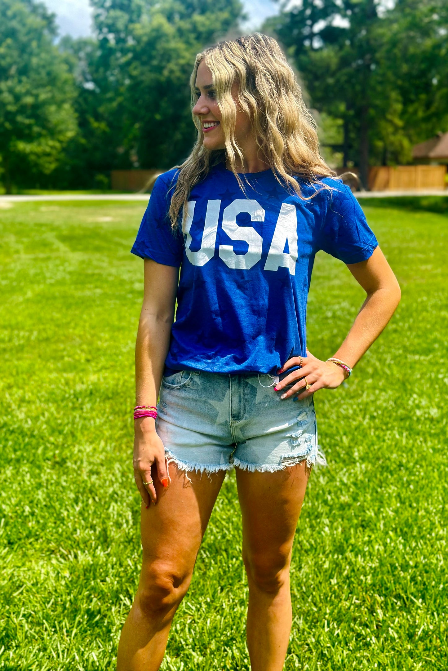 USA Star Tee Blue-DEALS