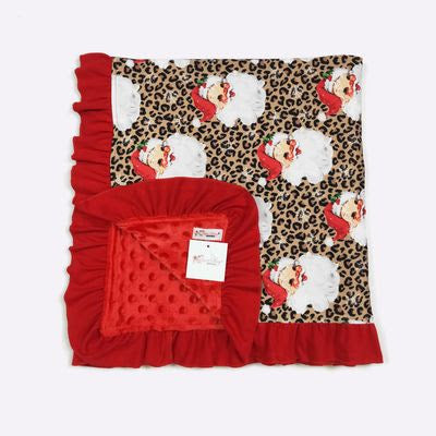 Leopard Santa Minky Blanket-KIDS